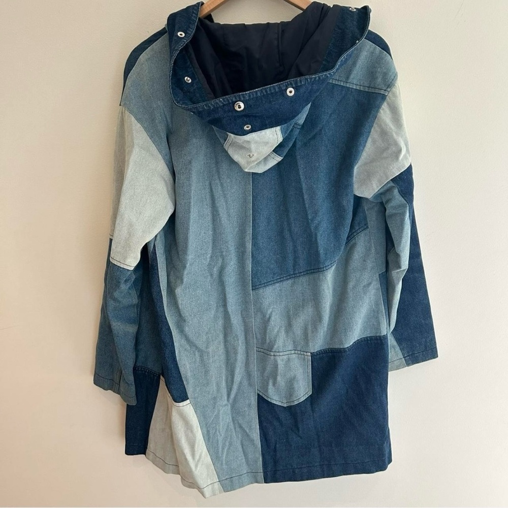 Urban Outfitters Blue Navy Patchwork Denim Jacket size XS - Picture 3 of 3